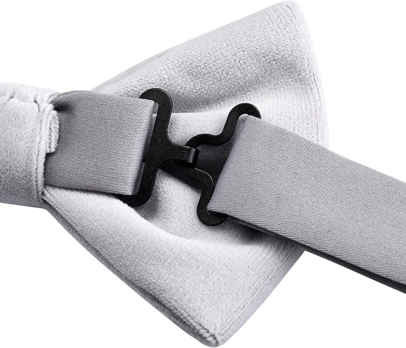 Branduce Velvet Bow Ties for Men Adjustable Pre-tie Bowtie Tuxedo Bowties for Wedding - Image 4